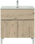 Тумба под раковину Aquanet Алвита New 80 1 ящик, 2 дверцы, дуб веллингтон белый