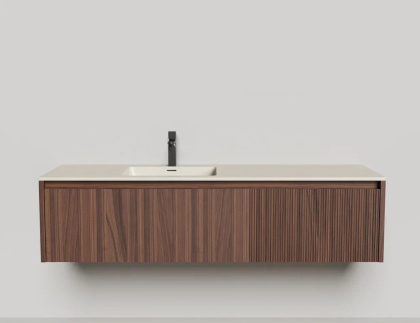 Подвесная тумба Domino 1600, шпон, под встраиваемую раковину