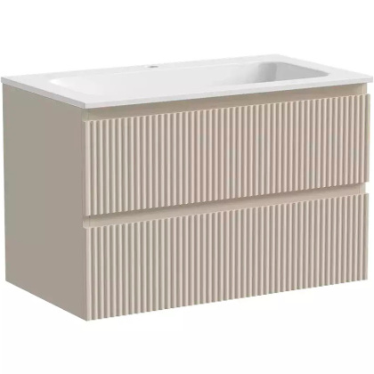 Тумба подвесная SANCOS Snob R 790х445х500, c двумя ящиками оснащенными доводчиками, Beige Soft , арт.SNR80CE