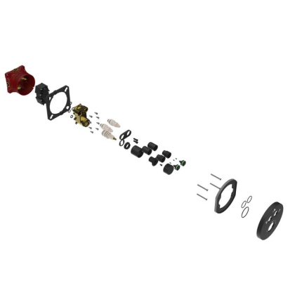 Встраиваемый смеситель для душа VSCV-322T-MMB двухфункциональный, термостатический, черный