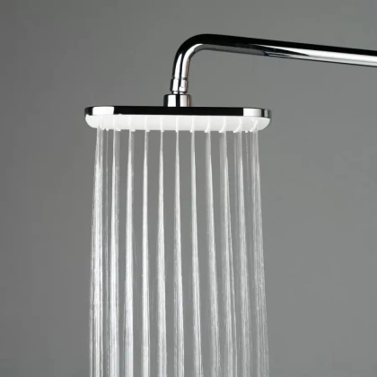 Душевая колонна квадратная FONTE на 2 потока без смесителя, хром Душевая колонна квадратная FONTE на 2 потока без смесителя, хром