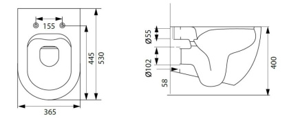 Чаша подвесного унитаза Allen Brau Reality 4.32006.31 черный матовый Чаша подвесного унитаза Allen Brau Reality 4.32006.31 черный матовый