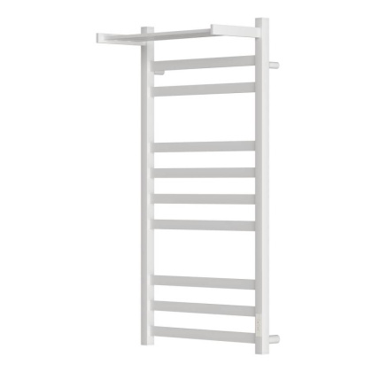 Полотенцесушитель электрический Point Меркурий PN83850PW П9 500x1000 с полкой, диммер справа, белый