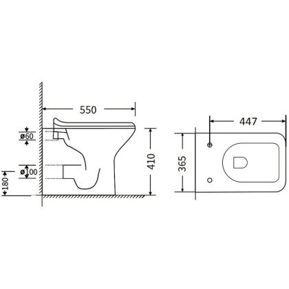 Agger AT02200 Унитаз напольный пристенный безободковый: санфарфор, скрытая система монтажа. Обтекаемая форма корпуса, не позволяющая скапливаться пыли, ультратонкое и быстросъёмное сиденье из дюропласта с функцией плавного закрывания Soft-close. Тип смыва