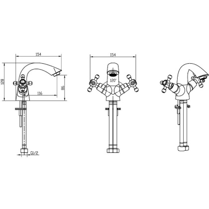 Смеситель для умывальника_Комплект