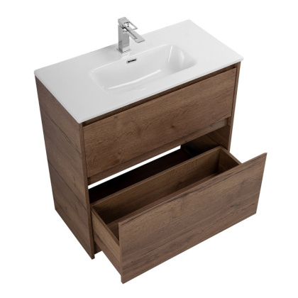 Тумба с раковиной напольная BelBagno KRAFT 39 70 Rovere Tabacco, раковина белая Тумба с раковиной напольная BelBagno KRAFT 39 70 Rovere Tabacco, раковина белая