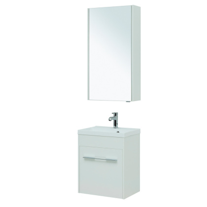 Тумба под раковину Aquanet Августа 50 белый (ручки хром)