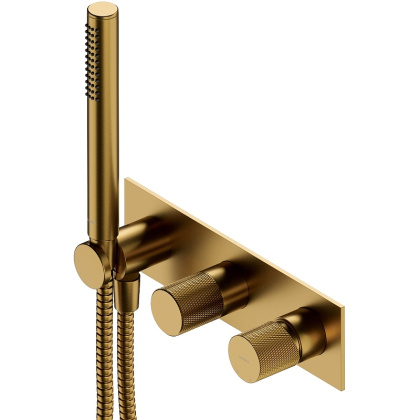 Смеситель для душа скрытого монтажа OMNIRES CONTOUR CT8035_1GLB (брашированное золото)