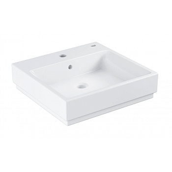Раковина накладная, 50 см, GROHE Cube Ceramic, альпин-белый, (3947800H) Раковина накладная, 50 см, GROHE Cube Ceramic, альпин-белый, (3947800H)