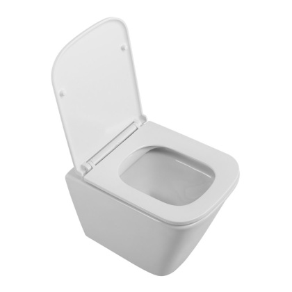 DUE Чаша унитаза подвесного c креплением и сиденьем дюропласт soft close BB3103CHR/SC DUE Чаша унитаза подвесного c креплением и сиденьем дюропласт soft close BB3103CHR/SC