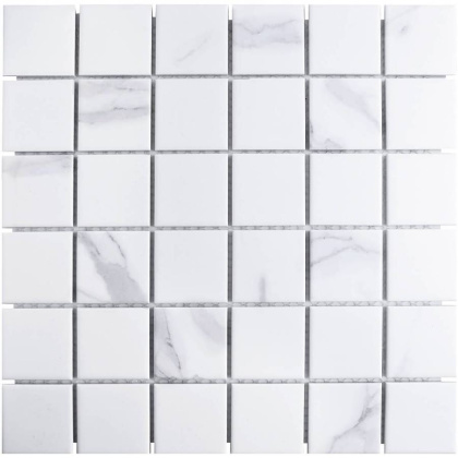 Керамическая мозаика, Carrara Matt 48х48, 5х5 см Керамическая мозаика, Carrara Matt 48х48, 5х5 см