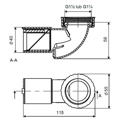 Сифон для умывальника и биде EXCELLENT