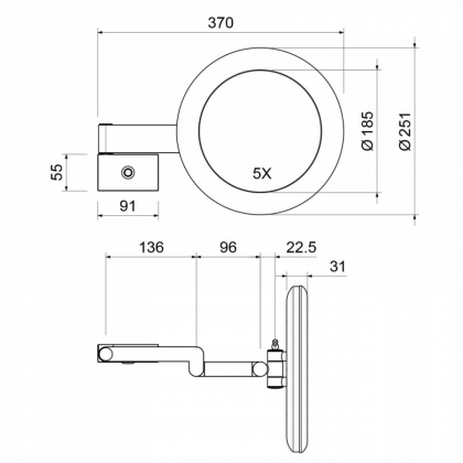 Зеркало с подсветкой Timo Petruma 15276/00 хром