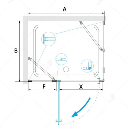 Душевой уголок RGW HO-044, RGW 350604490-11