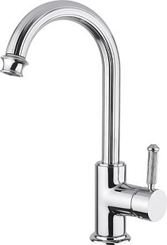 OLIMP-LSM2-03/24-L Смеситель на раковину однорычажный с донным клапаном, золото