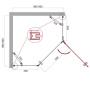 Душевой уголок BelBagno KRAFT-P-1-90-C-Cr-L Душевой уголок BelBagno KRAFT-P-1-90-C-Cr-L