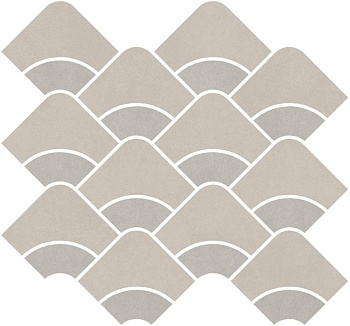 Декор Таделакт наборный бежевый светлый, серый матовый обрезной 30x28x0,9