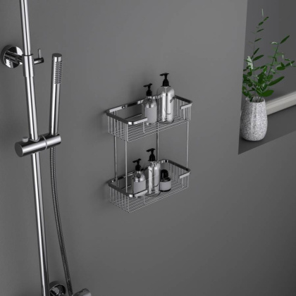 Полка двойная Timo Saona 13083/00 хром