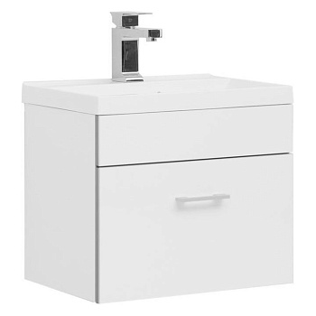 Тумба с раковиной Aquanet Верона 50 белый (подвесная 1 ящик)