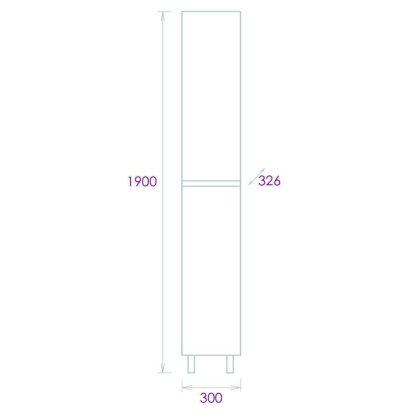 Пенал Onika Милтон 30 напольный, белый, универсальный