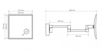 Косметическое зеркало отдельностоящиe