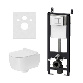 DX36.IS10101.1701 Инсталляция с клавишей Белый с подвесным унитазом Scandinavian Pure безободк с сид м/л DX36.IS10101.1701 Инсталляция с клавишей Белый с подвесным унитазом Scandinavian Pure безободк с сид м/л