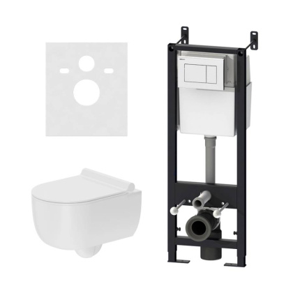 DX36.IS10101.1701 Инсталляция с клавишей Белый с подвесным унитазом Scandinavian Pure безободк с сид м/л DX36.IS10101.1701 Инсталляция с клавишей Белый с подвесным унитазом Scandinavian Pure безободк с сид м/л