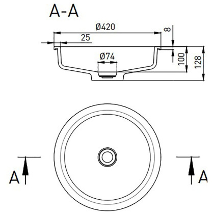 Раковина Salini Marea 4 1802204M