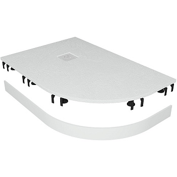 Душевой поддон асимметричный RGW ST/AL-W Белый (Комплект) 900x1200