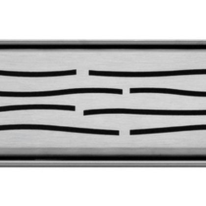 Декоративная решетка TECEdrainline "organic", нержавеющая сталь, сатин, для душевого канала, прямая 1500