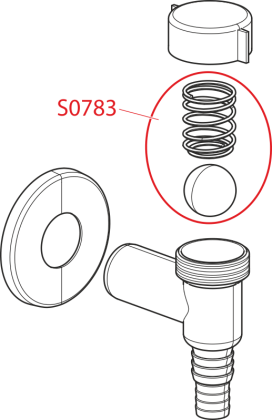 Сифон для стиральной машины наружный, хром