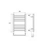 Полотенцесушитель электрический Point Аврора PN10156SE П8 500x600 левый/правый, хром