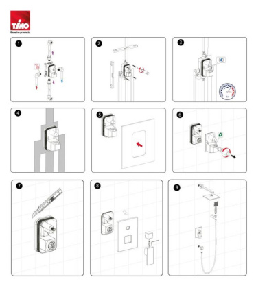 Душевая система Timo Selene SX-2069/17SM скрытого монтажа, золото матовое