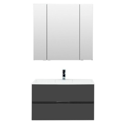 Мебель для ванной Aquanet Алвита 90 серый антрацит