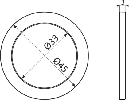 Прокладка состоящая из двух частей 6/4"