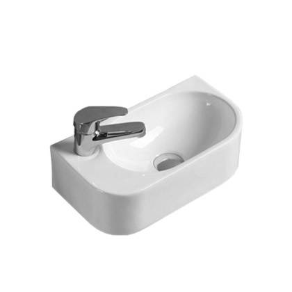 Раковина керамическая Vincea VBS-506L, 400*215*120, подвесная, цвет белый, левая Раковина керамическая Vincea VBS-506L, 400*215*120, подвесная, цвет белый, левая