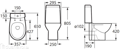 Roca Victoria Nord 342ND7000 чаша Roca Victoria Nord 342ND7000 чаша