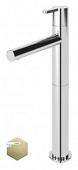 LEAF-LC1-SR Смеситель для раковины однорычажный, с донным клапаном, исполнение Sunrise