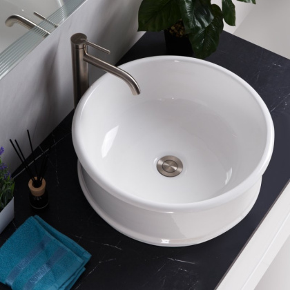 Раковина накладная керамическая круглая BB1383 Раковина накладная керамическая круглая BB1383
