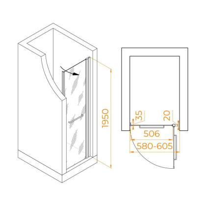 Душевая дверь RGW PA-103B, RGW 020810306-14