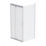 W90G-404-090MT Душевое ограждение Gem Sqare Pivot 90x90 стекло прозрачное, профиль матовый Хром, без