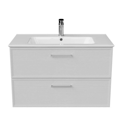 Тумба PIANO Classic подвесная 85 см, 2 ящика, ясень белый матовый PIA.CL.85\WHT.M