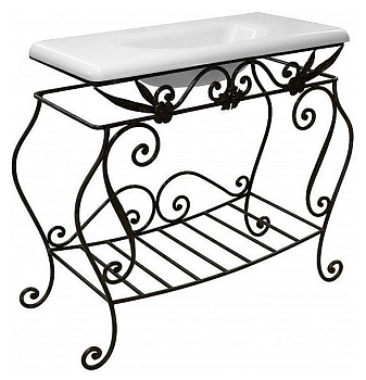 Кованая подставка для раковины "Каре" (патина)