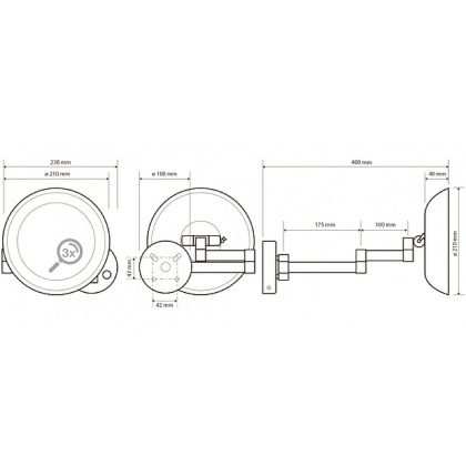 Косметическое зеркало с подсветкой