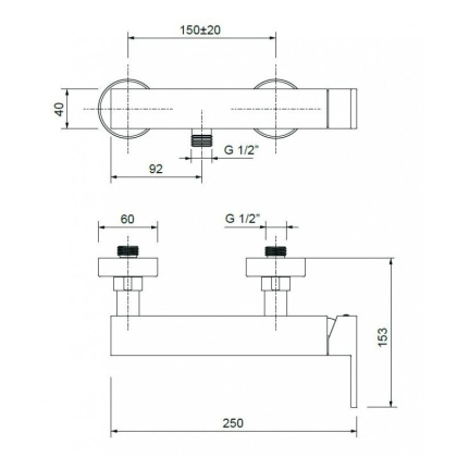 Смеситель для душа однорычажный Cezares UNIKA-DM-02