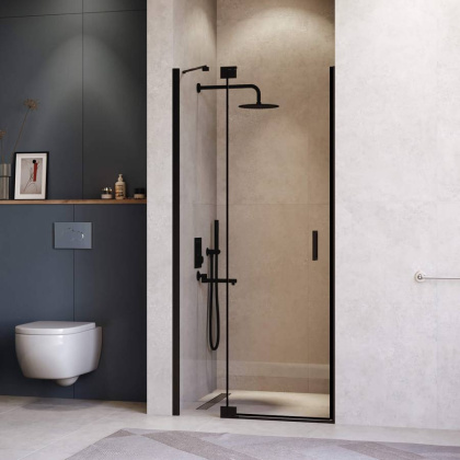 Душевая дверь 90*200 RGW HO-014-B Чёрный/Прозрачное/8 мм (EasyClean)