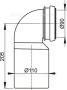 Колено стока, комплект DN90/110