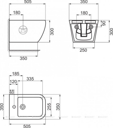 Биде подвесное BelBagno ALPINA BB10100BH