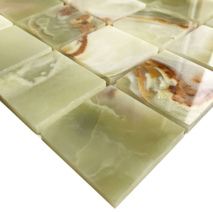 Мозаика, нат. мрамор, GREEN ONYX 48х48, Classic Мозаика, нат. мрамор, GREEN ONYX 48х48, Classic