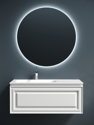 Тумба подвесная SANCOS Very 995х445х406, c одним  ящиком оснащенным доводчиками, левая , Bianco , арт.VR100LW